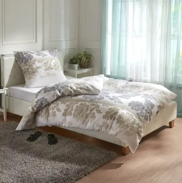 Traumschlaf Frottee Bettwäsche Franka silber creme